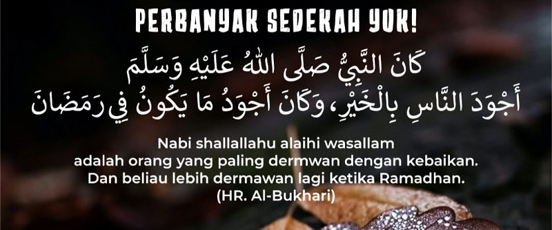 hadits tentang pahala sedekah di bulan Ramadhan