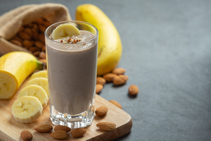 smoothies pisang kurma dan almond untuk penderita jantung bengkak