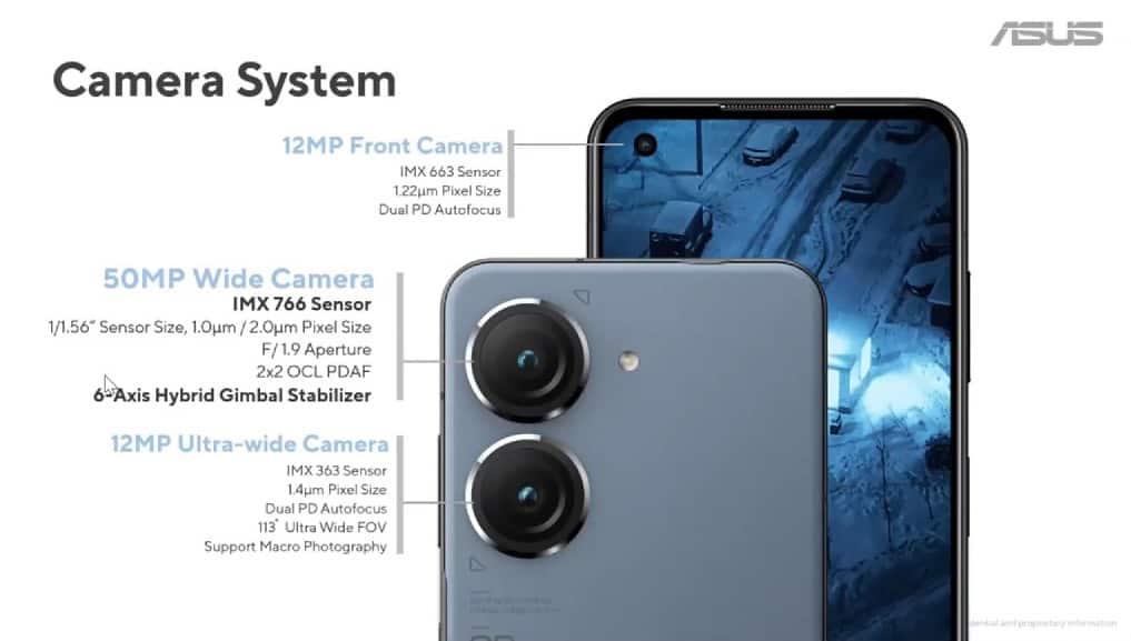 kamera utama Asus Zenfone 9