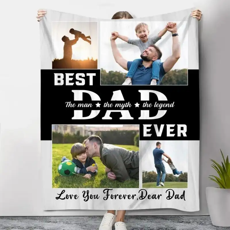 Personalized Picture Blanket Exquisite Gift for Dad
