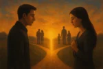 Refleksi tentang perbedaan laki-laki dan perempuan dalam menghadapi godaan cinta, serta peran empati dan rasa malu sebagai benteng moral.