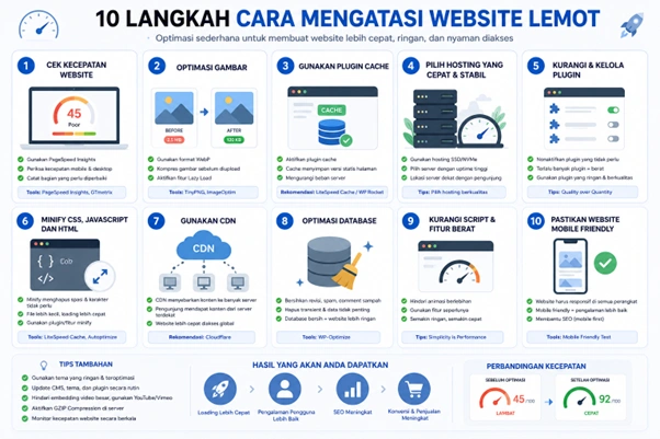 Cara mengatasi website lemot