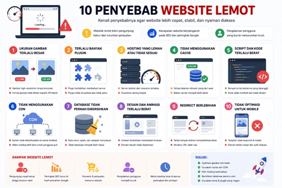 Penyebab Website Lemot