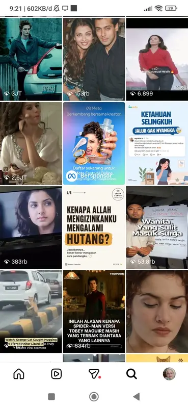 saran algoritma akun Instagram saya